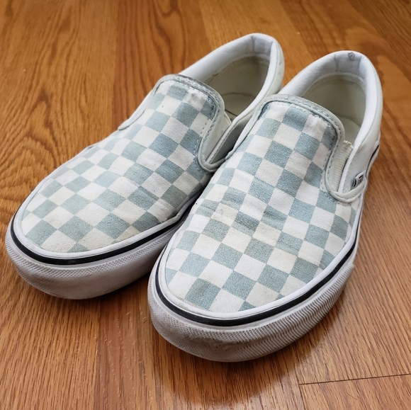 Checkerboard Slip On Vans - Picture 1 of 6